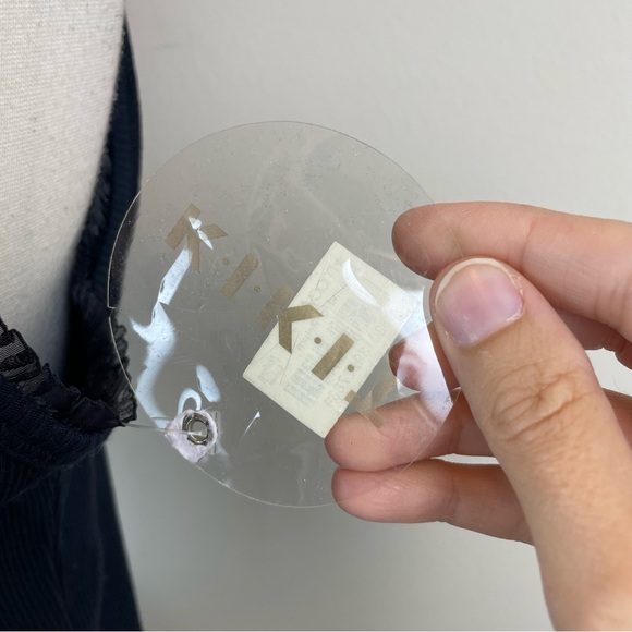 Kikit Vintage Black Silver Beaded Embellished Circles Blouse Top Women Medium - Picture 3 of 8